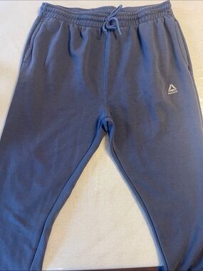 Reebok Boys Dark Blue Jogger Sweatpants with Drawstring